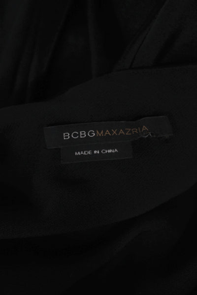 BCBG Max Azria Women Maxi Dress Black Sleeveless Tie Waist 100% Polyester Size 6