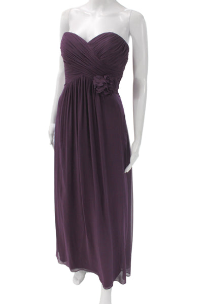 Dessy Collection Women Maxi Dress Purple Sleeveless Full-Length Polyester Size 2