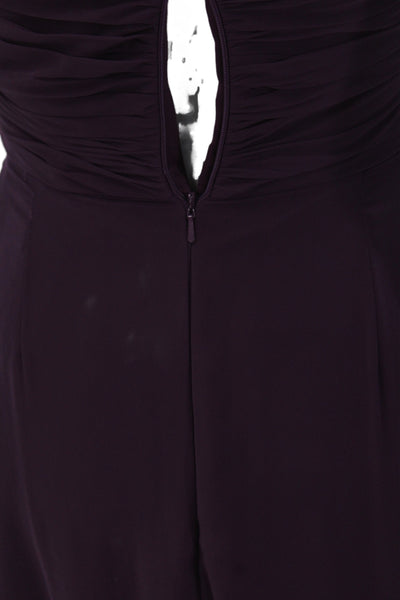 Dessy Collection Women Maxi Dress Purple Sleeveless Full-Length Polyester Size 2