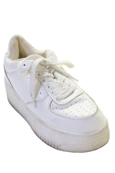 Steve Madden Leather Laced Platform Rockaway Sneakers Size 9