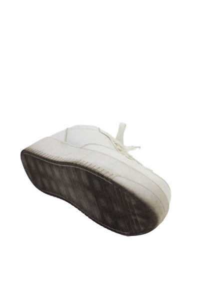 Steve Madden Leather Laced Platform Rockaway Sneakers Size 9