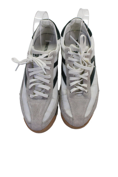 Tretorn Suede Laced Top Sneaker Green Size 9