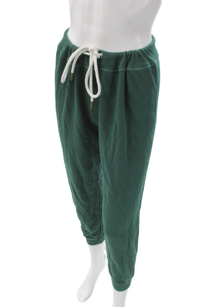 The Great Unisex Jogger Sweatpants Green Cotton Drawstring College Size 0