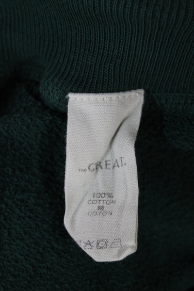The Great Unisex Jogger Sweatpants Green Cotton Drawstring College Size 0