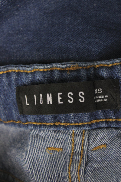 Lioness Womens Wide-Leg Jeans High Rise Blue Size XS