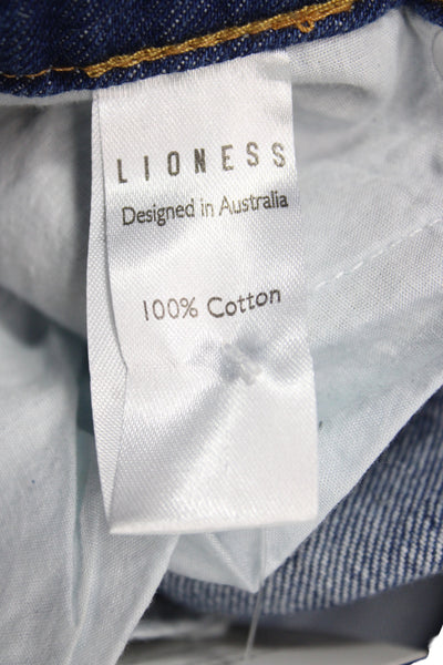Lioness Womens Wide-Leg Jeans High Rise Blue Size XS