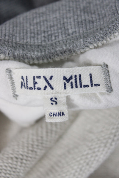 Alex Mill Womens Hooded Long Sleeve Gray Jumpsuit Spandex Mesh Size S