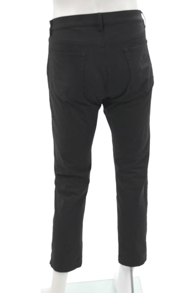 Theory Mens Cropped Ankle Pants Solid Black Size 33
