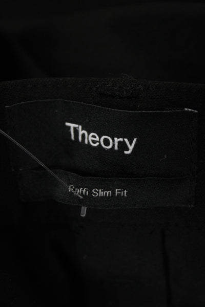 Theory Mens Cropped Ankle Pants Solid Black Size 33