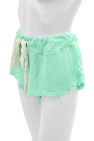 Eberjey Women's Cotton  Crew Neck Pajamas Set Green  Set Size M