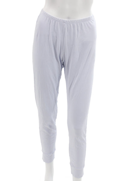 Hanro Women's Collard Neck Front Button Pajamas Set Blue Size XS