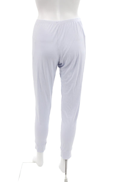 Hanro Women's Collard Neck Front Button Pajamas Set Blue Size XS