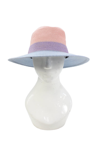 Eugenia Kim Straw Colorblock Sun Hat Multicolor One Size