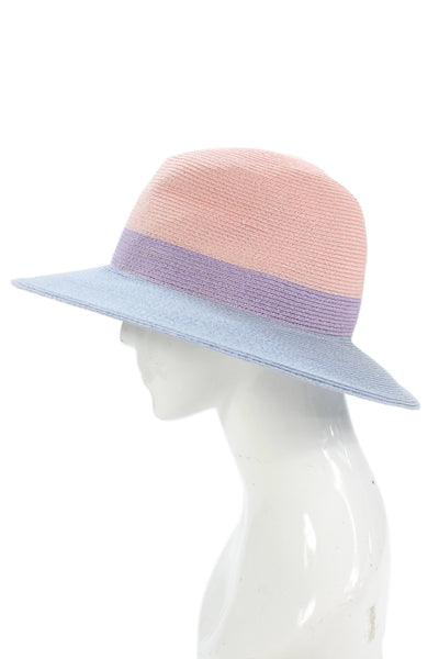 Eugenia Kim Straw Colorblock Sun Hat Multicolor One Size