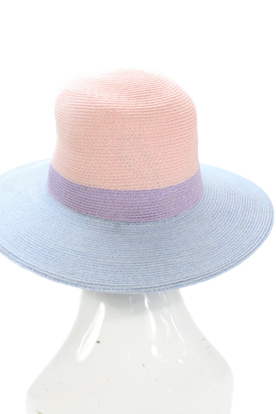Eugenia Kim Straw Colorblock Sun Hat Multicolor One Size