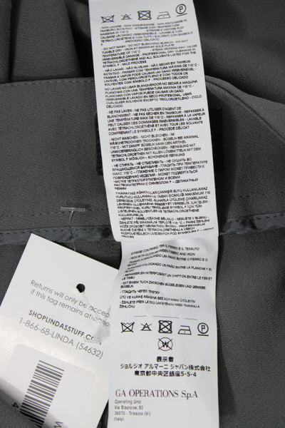 Emporio Armani Mens Dress Pants Gray Viscose Acetate Elastane Size 42