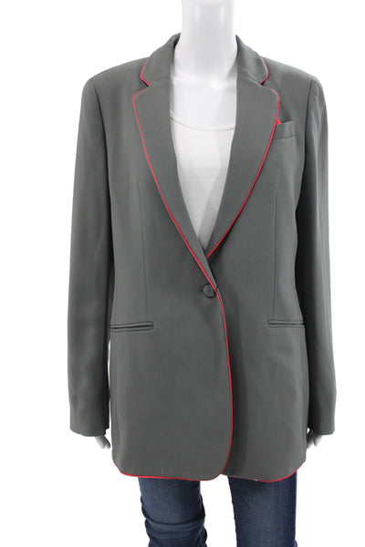 Emporio Armani Women Gray Collared Blazer Long Sleeve Designer Size 46