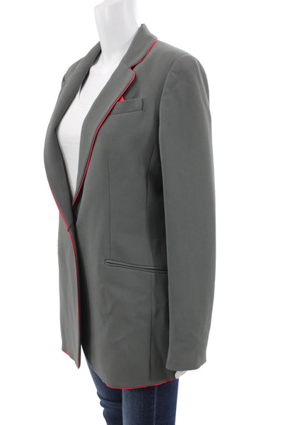 Emporio Armani Women Gray Collared Blazer Long Sleeve Designer Size 46