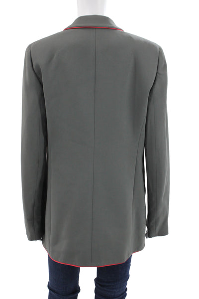 Emporio Armani Women Gray Collared Blazer Long Sleeve Designer Size 46