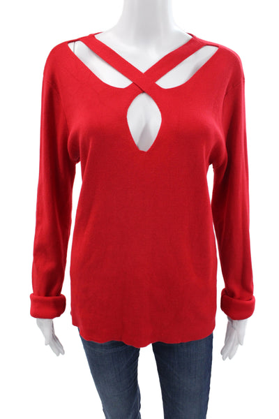 Cyrus Unisex Red Pullover Sweater Long Sleeve Classic Size XL