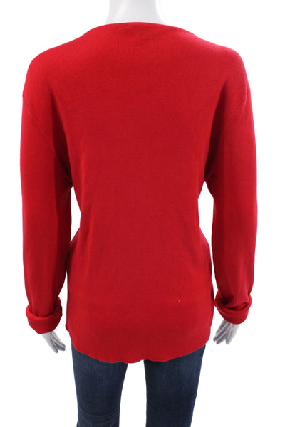 Cyrus Unisex Red Pullover Sweater Long Sleeve Classic Size XL