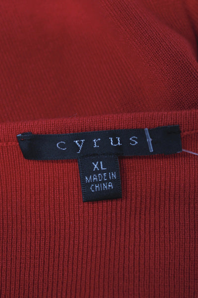 Cyrus Unisex Red Pullover Sweater Long Sleeve Classic Size XL