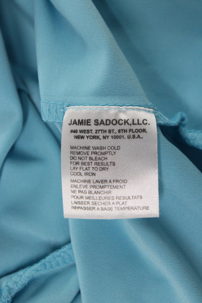 Jamie Sadock Women Jersey Mock Neck Long Sleeve Graphic Top Size L
