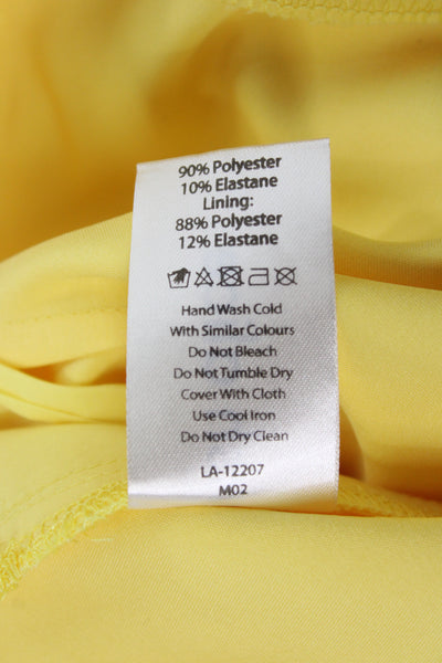 Lavish Alice Women Maxi Wrap Dress Yellow Size 12