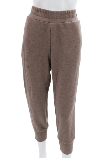 Varley Unisex Jogger Sweatpants Brown Viscose Blend Size S