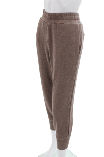 Varley Unisex Jogger Sweatpants Brown Viscose Blend Size S