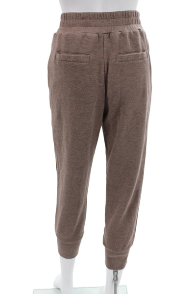 Varley Unisex Jogger Sweatpants Brown Viscose Blend Size S