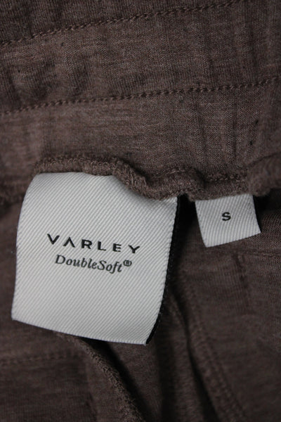 Varley Unisex Jogger Sweatpants Brown Viscose Blend Size S