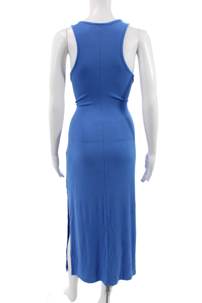 Lilly Pulitzer Women Blue Sleeveless Cotton Spandex Maxi Dress Size M