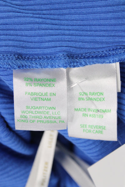 Lilly Pulitzer Women Blue Sleeveless Cotton Spandex Maxi Dress Size M