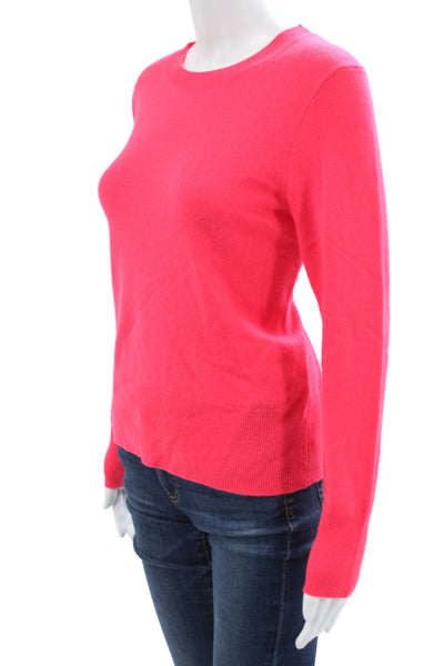 J Crew Women Pullover Pink Linen Cotton Crewneck Long Sleeve Size S