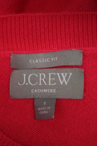 J Crew Women Pullover Pink Linen Cotton Crewneck Long Sleeve Size S