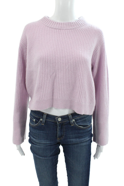 J Crew Unisex Pink 100% Cashmere Crew Neck Pullover Sweater Size XS