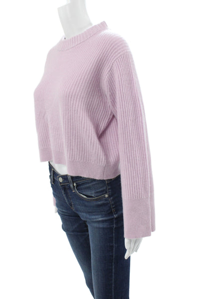 J Crew Unisex Pink 100% Cashmere Crew Neck Pullover Sweater Size XS