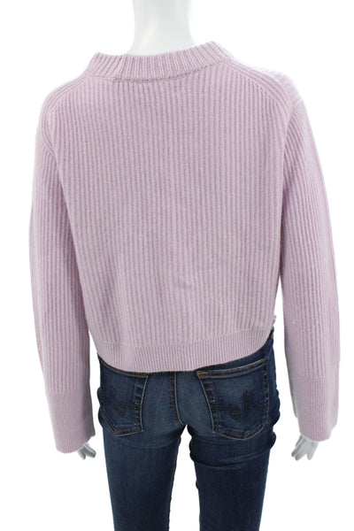 J Crew Unisex Pink 100% Cashmere Crew Neck Pullover Sweater Size XS