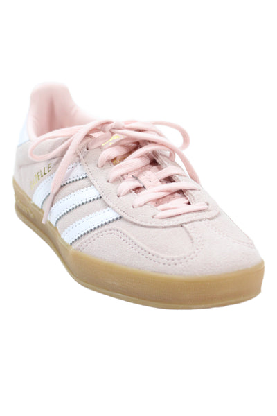 Adidas Womens Suede Gazelle Indoor Low Top Sneakers Pink Size 5.5