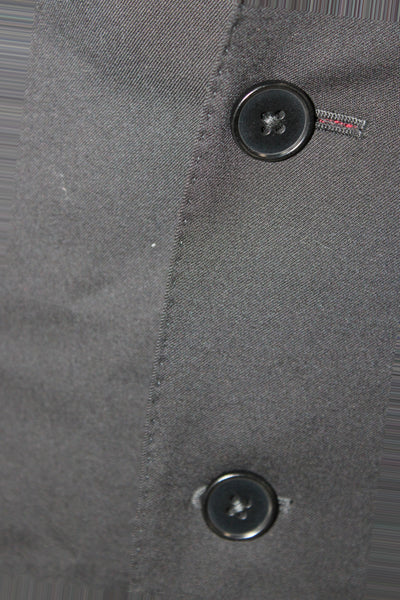 Ermenegildo Zegna Mens Suit Jacket Black Wool Polyester Button Classic Size 48