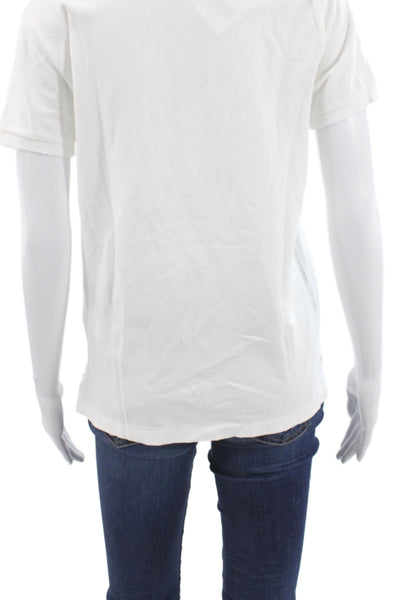 Polo Ralph Lauren Women Collared Short Sleeve Basic Cotton Polo White Size S
