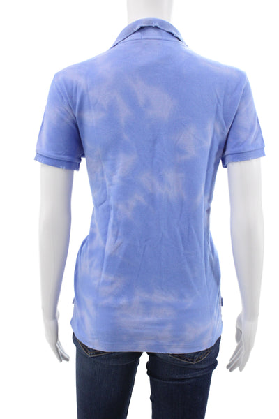 Polo Ralph Lauren Womens Light Blue Cotton Collared Short Sleeve Polo Size S