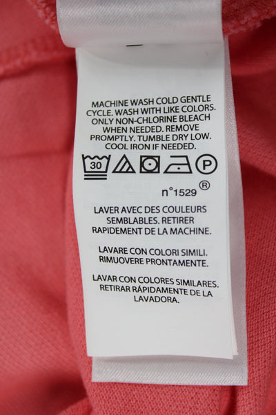 Polo Ralph Lauren Women Pink Cotton Collared Short Sleeve Polo Button Size S