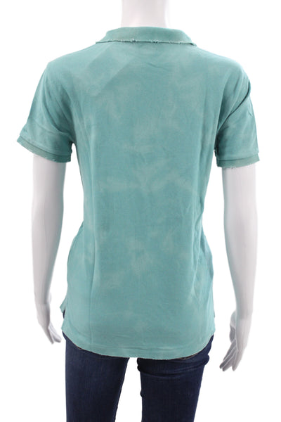 Polo Ralph Lauren Womens Cotton Polo Collared Short Sleeve Green Size S Tall