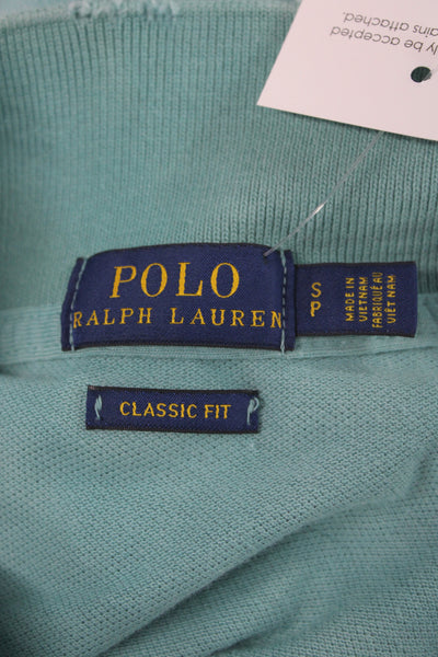 Polo Ralph Lauren Womens Cotton Polo Collared Short Sleeve Green Size S Tall