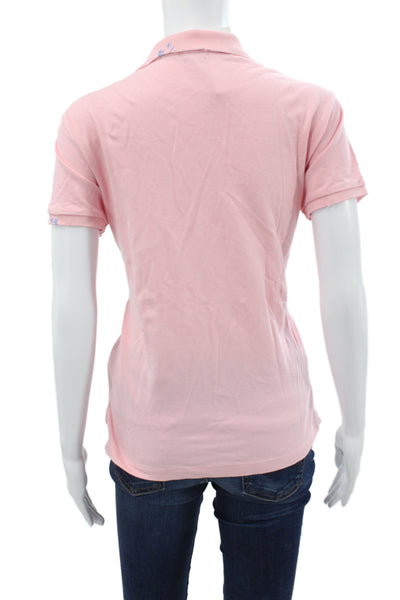 Polo Ralph Lauren Women Basic Polo Pink Cotton Collared Short Sleeve Size S