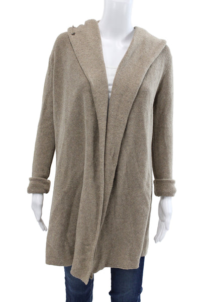 Vince Unisex Beige Wool Long Sleeve Cardigan Sweater Size S