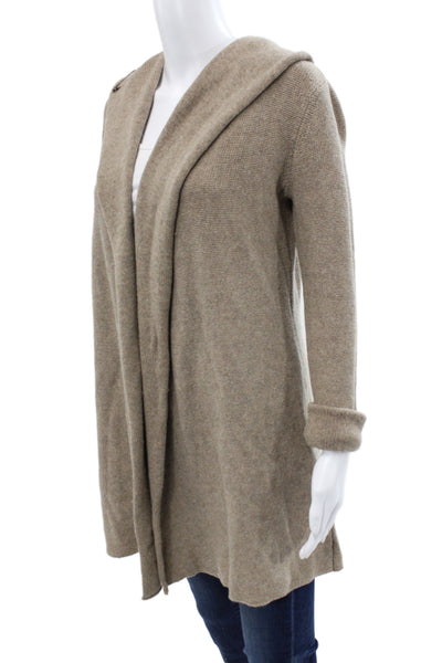 Vince Unisex Beige Wool Long Sleeve Cardigan Sweater Size S