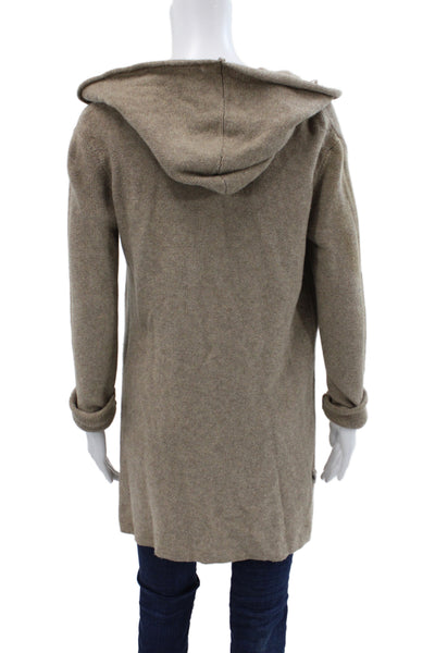 Vince Unisex Beige Wool Long Sleeve Cardigan Sweater Size S